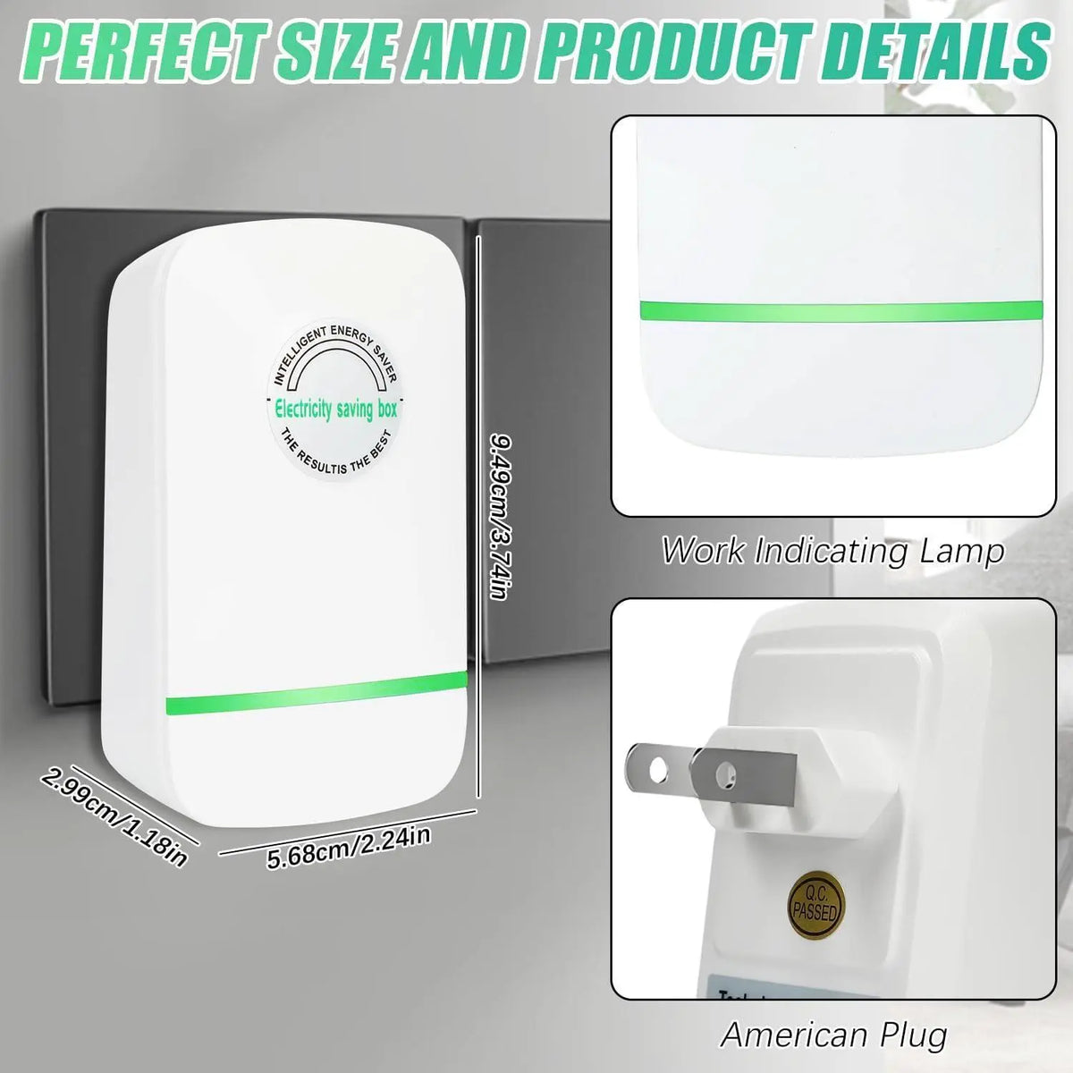 Plug-In Power Box with US Plug – 2026 Updated Design, Compatible with 90–250V Input Range.