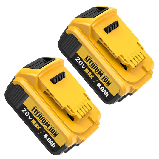 8.0Ah Lithium Battery Replacement for Dewalt 20V Battery Lithium-Ion Maxa Series Dewalt Batteries Stock Up