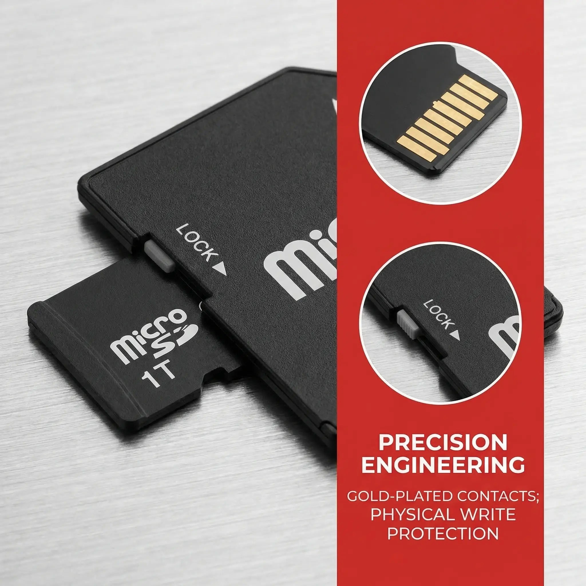 2-Pack 1TB Micro SD Card Memory Card Bundle - High Speed A2 Class 10 U3 V30 Performance, Universal Storage Expansion with SD Adapter for Phone Tablet Camera GPS Switch