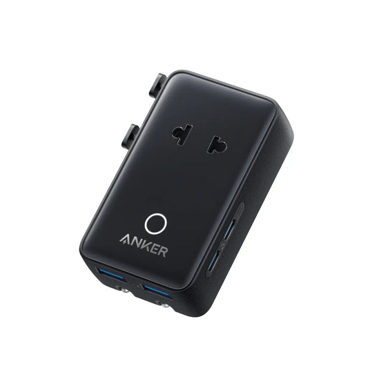 Anker Nano Adapter, 5-In-1 Ultra-Compact Global Charger with 2 USB-C, 2 USB-A, and 1 AC, Perfect for International Travel (1-Pack)