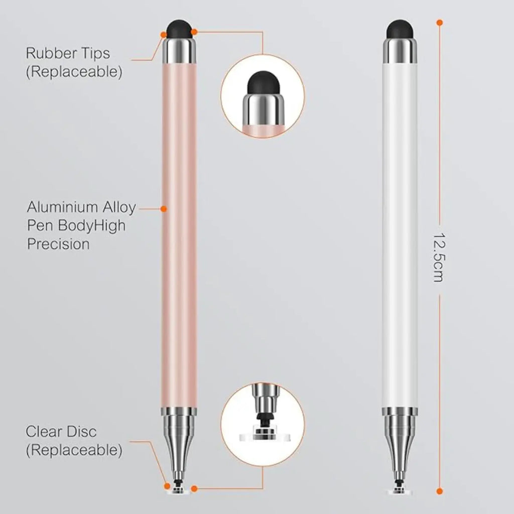 3-Pack Tablets Stylus Pen for All Touchscreen with Precision Disc Tip, 2-In-1 Universal Stylus Compatible with Android, Ios, and Phone– Perfect for Writing, Drawing, and Note-Taking