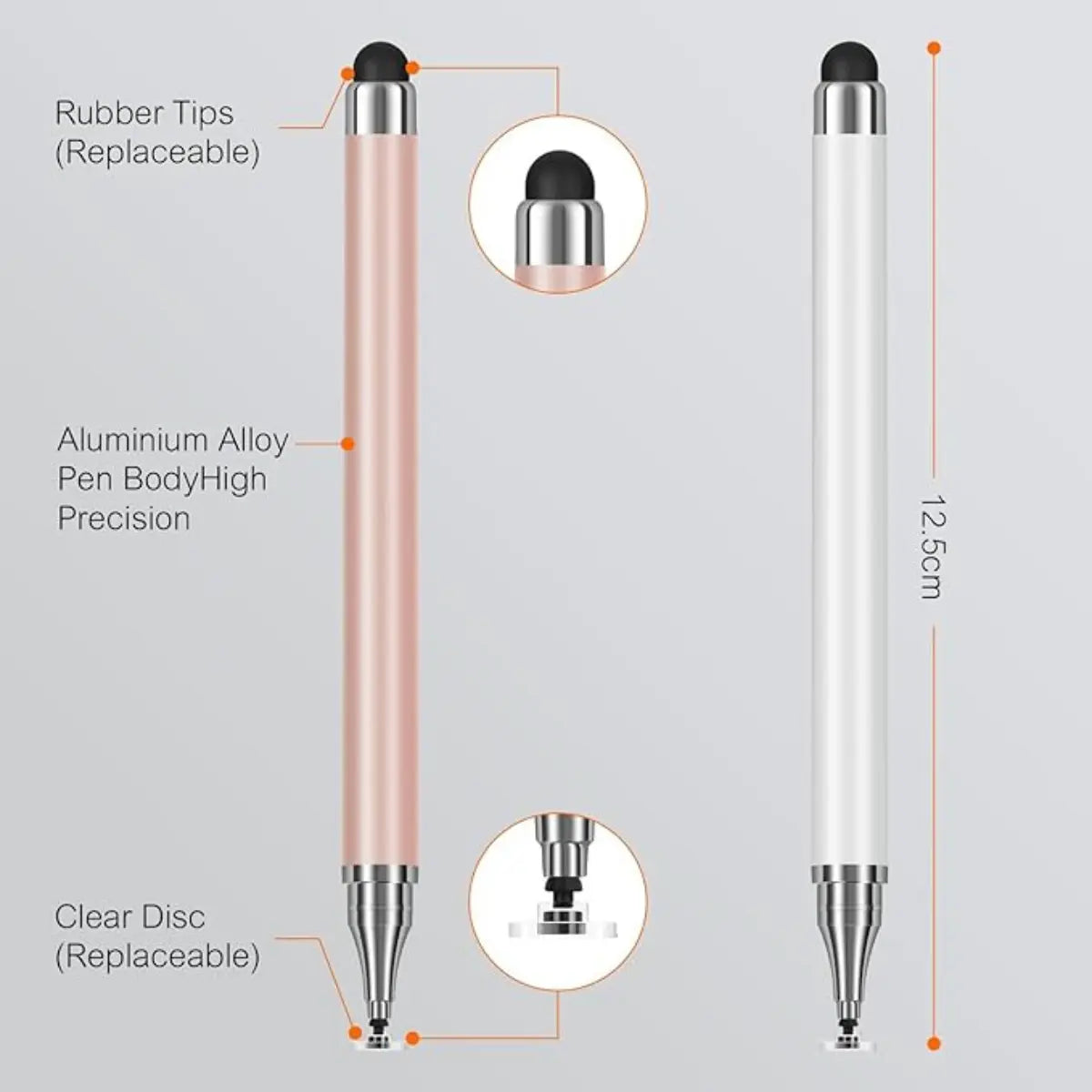 3-Pack Tablets Stylus Pen for All Touchscreen with Precision Disc Tip, 2-In-1 Universal Stylus Compatible with Android, Ios, and Phone– Perfect for Writing, Drawing, and Note-Taking