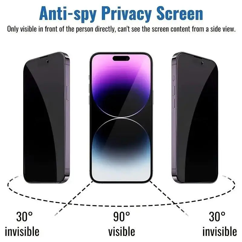 Anti-Spy Privacy Protective Phone Screen Protector, Tempered Screen Film Compatible with Iphone 17 16 15 14 13 12 11 Pro Max plus Air, Mobile Phone Accessories