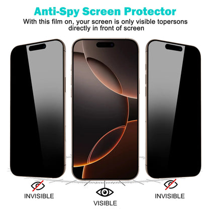 Pehael for Iphone 17/16/15/14/13/12/11 Series Privacy Screen Protector Anti-Spy Tempered Glass Cellphone Shockproof Full Coverage Protection Protective