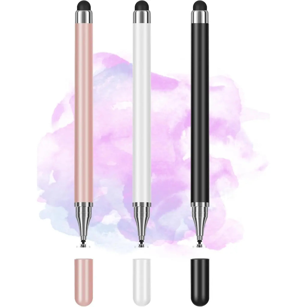 3-Pack Tablets Stylus Pen for All Touchscreen with Precision Disc Tip, 2-In-1 Universal Stylus Compatible with Android, Ios, and Phone– Perfect for Writing, Drawing, and Note-Taking