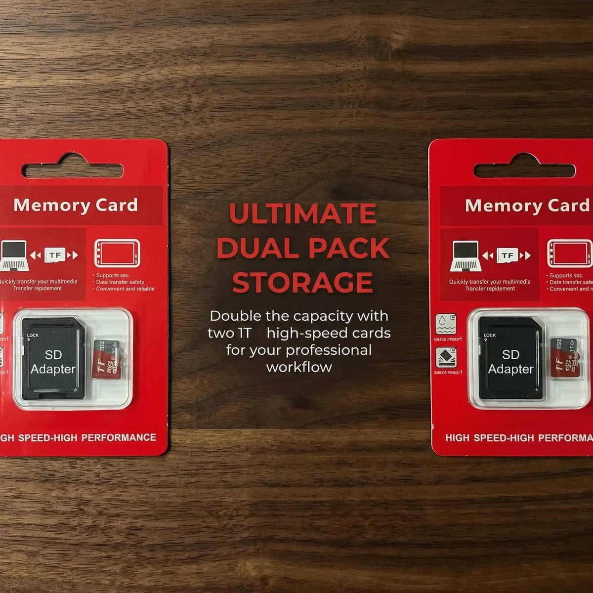 2-Pack 1TB Micro SD Card Memory Card Bundle - High Speed A2 Class 10 U3 V30 Performance, Universal Storage Expansion with SD Adapter for Phone Tablet Camera GPS Switch