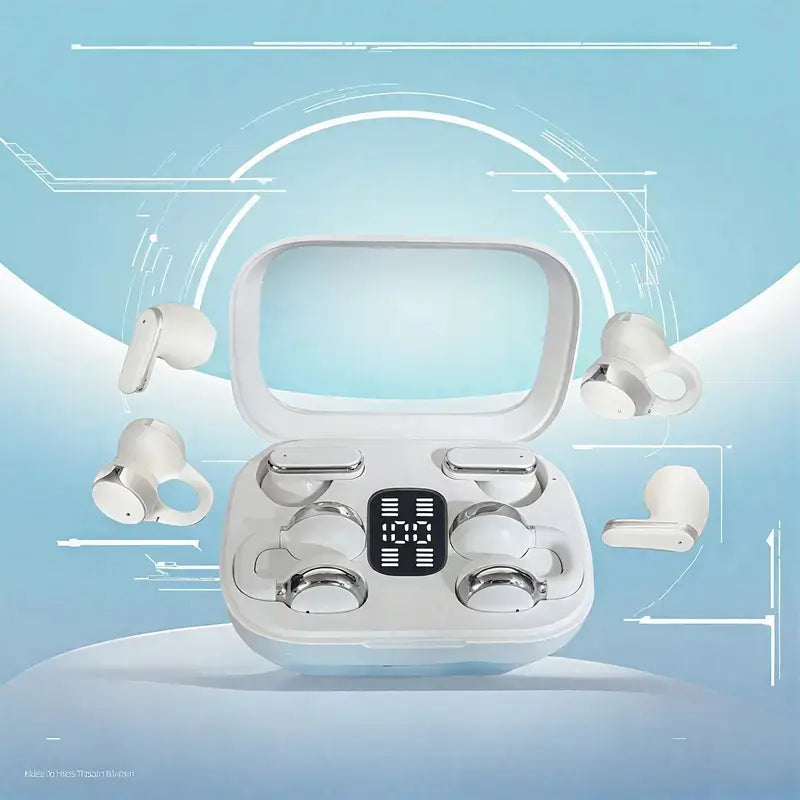 Bluetooth-Compatible 5.4 Wireless Earbuds, Hifi Stereo Sound, Noise-Cancelling In‑Ear Headphones with LED Display, Waterproof True Wireless Earbuds, 2 Pairs