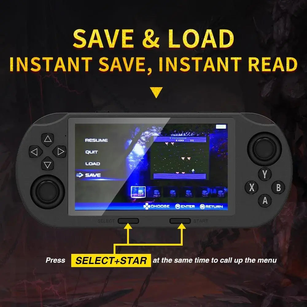 SF3000 Retro Handheld Game Console with 4.5 Inch IPS Screen 3000Mah Battery & 16GB TF Card for Boys Gift Gaming & Accessories Game Cables Cool Gadgets Boys Box Compact Game Console Retro Game Consoles Gamer Gifts for Him Portable Retro Game Console