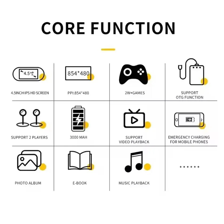 SF3000 Retro Handheld Game Console with 4.5 Inch IPS Screen 3000Mah Battery & 16GB TF Card for Boys Gift Gaming & Accessories Game Cables Cool Gadgets Boys Box Compact Game Console Retro Game Consoles Gamer Gifts for Him Portable Retro Game Console